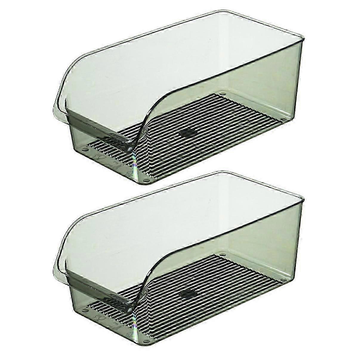 Multi-Purpose Open Top Clear Fridges Storage Box Space-Saving Egg Storage Box Compatible Beverages Food