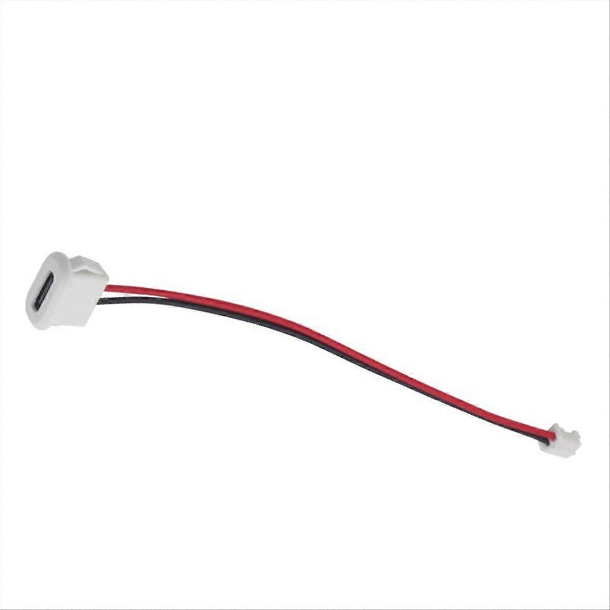 10PCS USB Type C Direct Pressure Welded Wire Connector Jack white