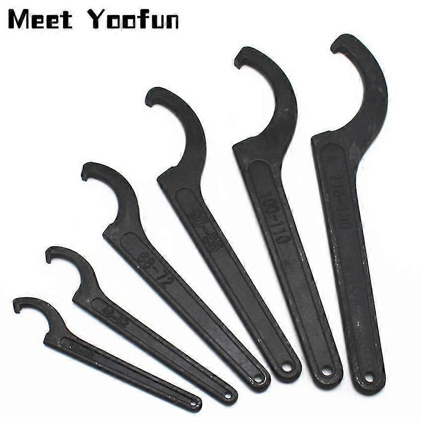 Carbon Steel C Shape Wrench 22-52mm Round Nut Spanner Hand Tool 1pcs