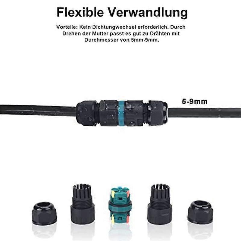 Cable Joint Waterproof Grounding Cable 3-Core for 5-9mm Wire Diameter