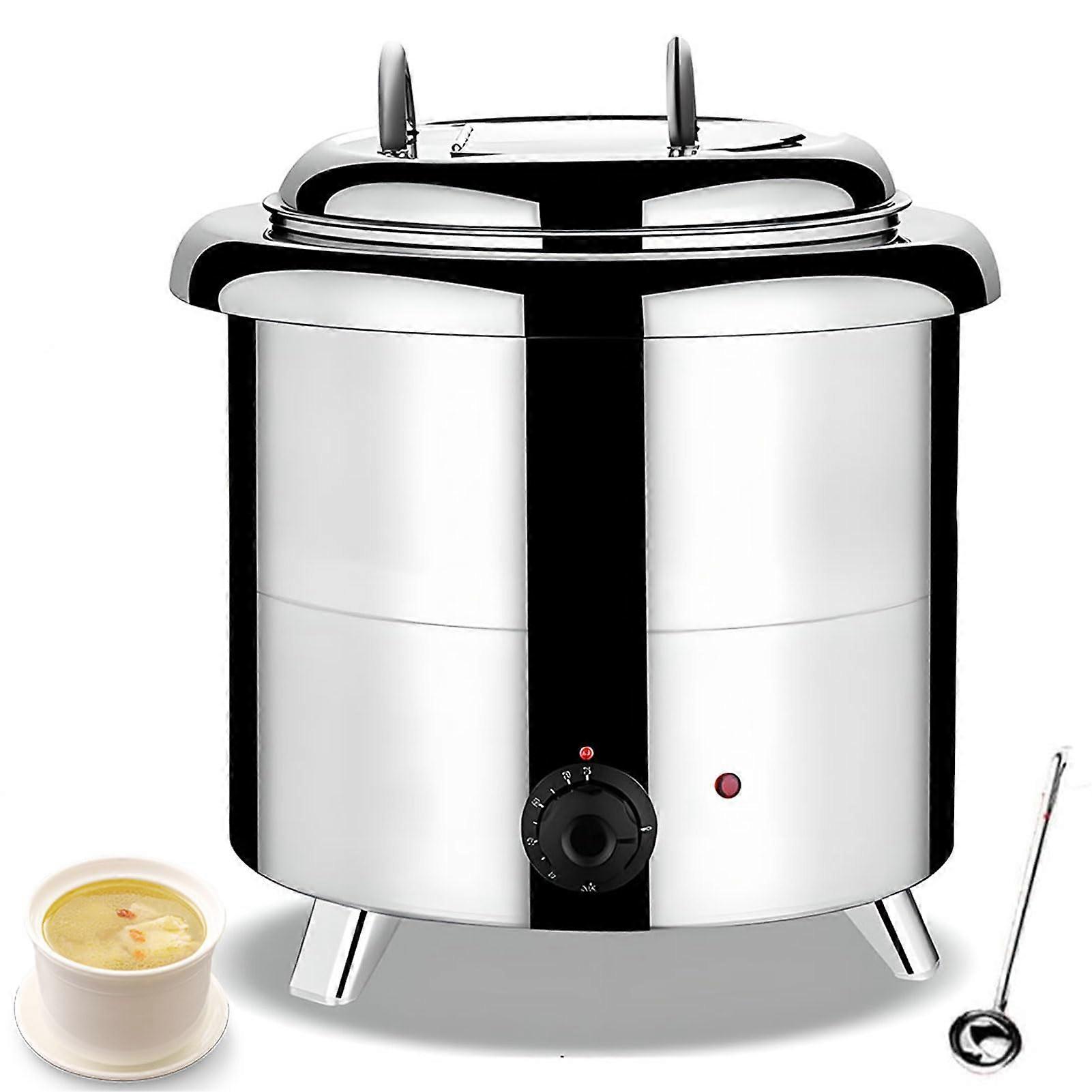 Insulated Soup Pot With Adjustable Temperature Control, Large Capacity, Model B White For Commercial Warming And Storage