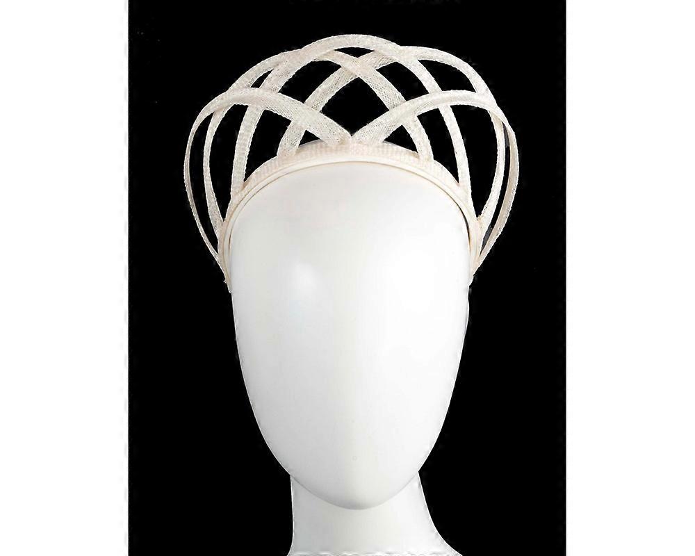 Cream crown halo fascinator by Max Alexander MA980C