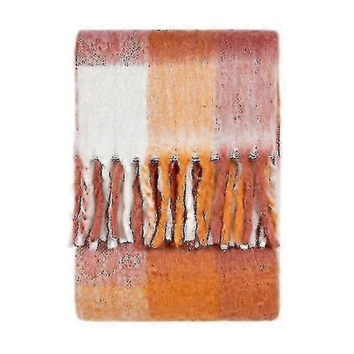 Koc Juno Faux Moher w kratę - miękki wzór w kratę do przytulnego wystroju domu