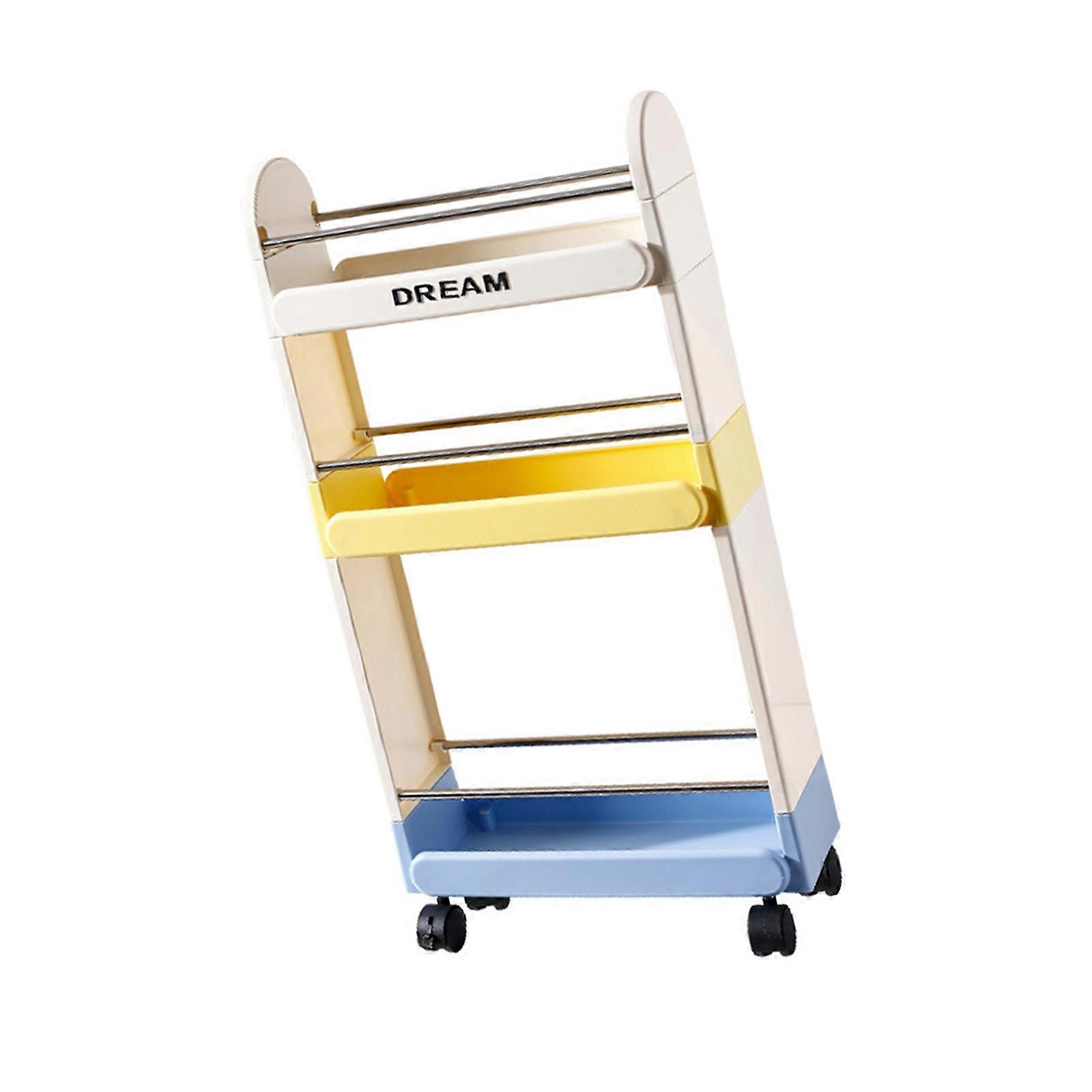Multi Layer Slim Rolling Storage Cart For Bathroom Kitchen Organizers Space Saving Mobile Shelving Unit With Wheels Multicolor