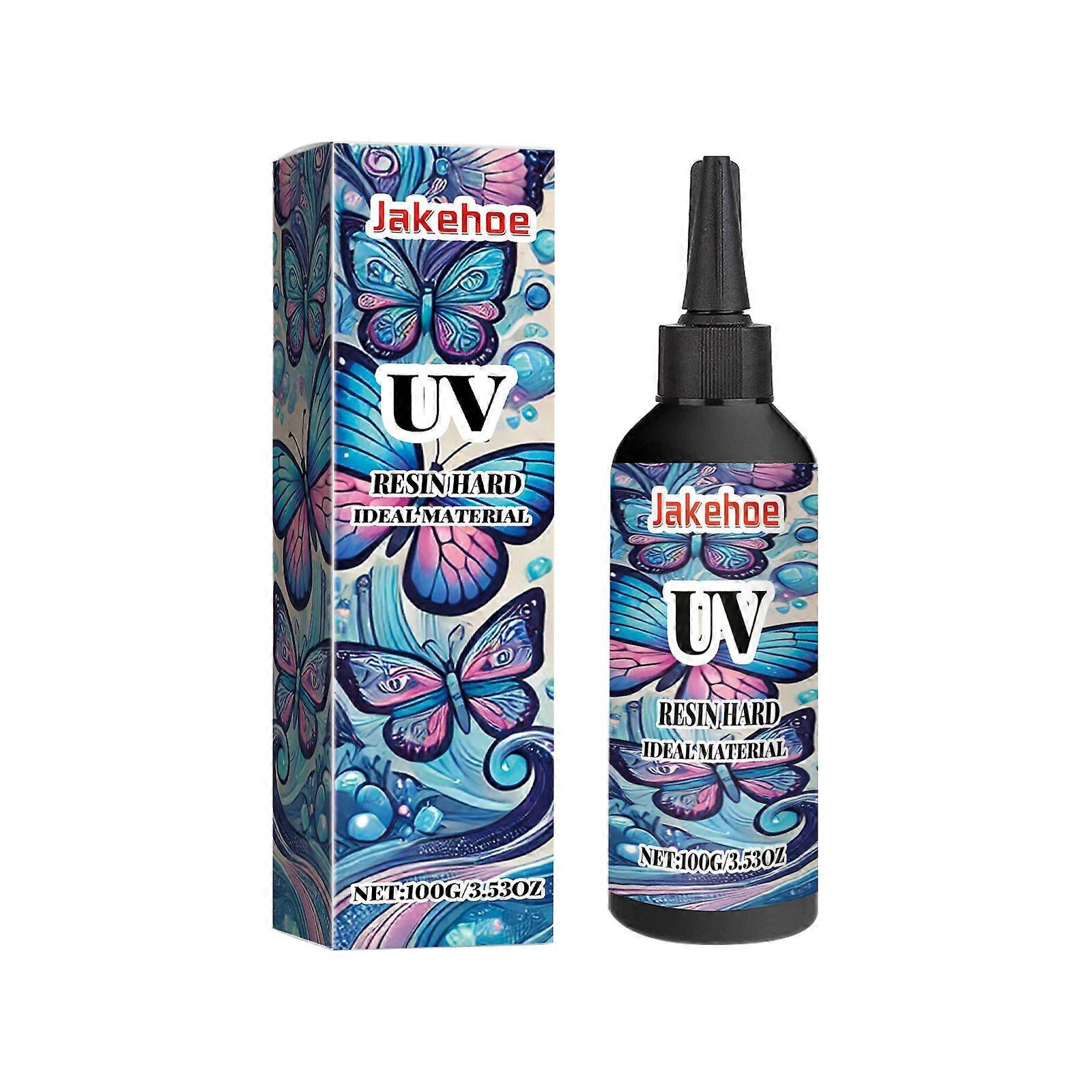 Jakehoe Resin Glue, High Transparency Resin Drip Glue, Diy Handcrafted Shadowless Glue, Quick-Drying Drip Glue