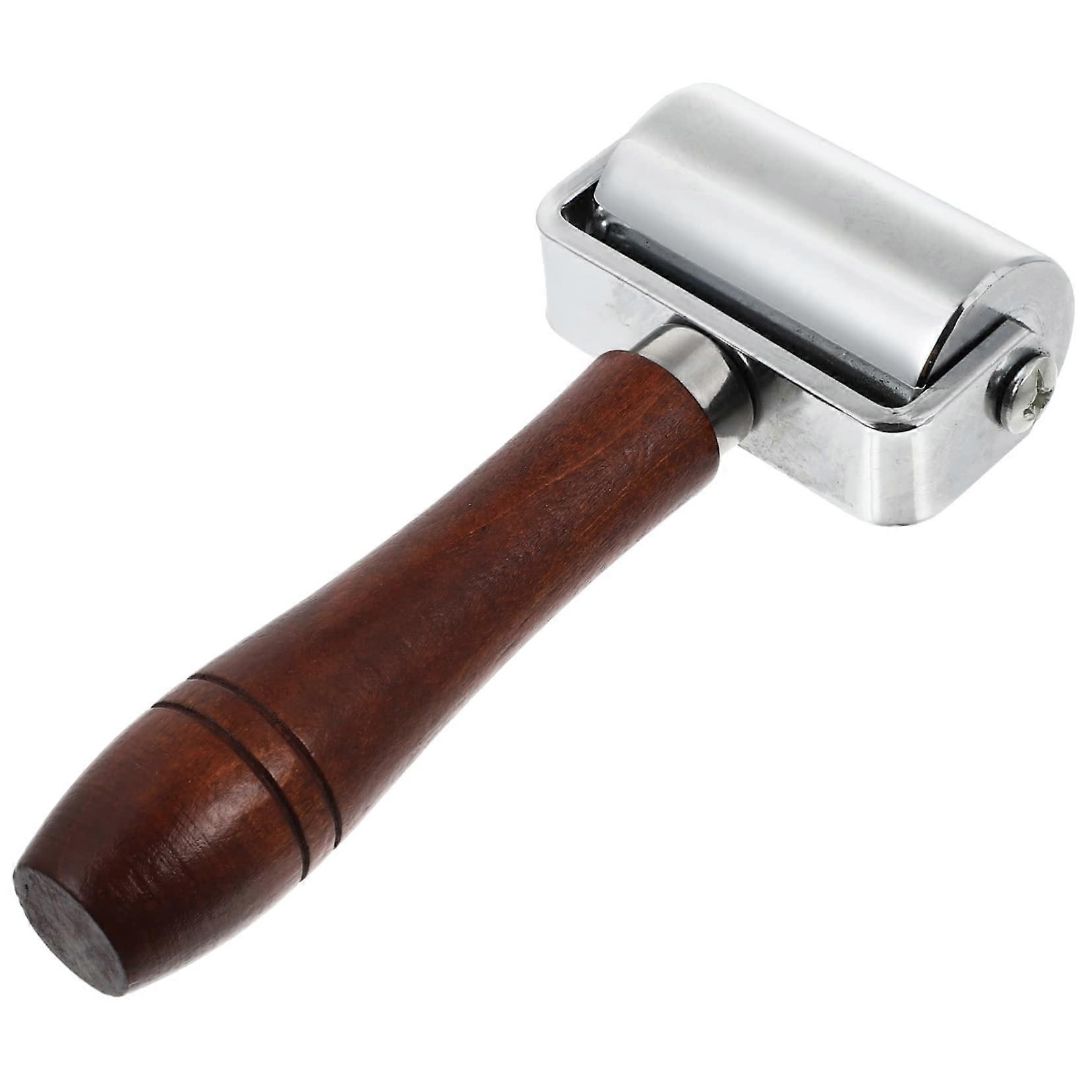 Handle Press Wheel Tool Leather Roller For Leather Crafting Smoothing Pressing Tool