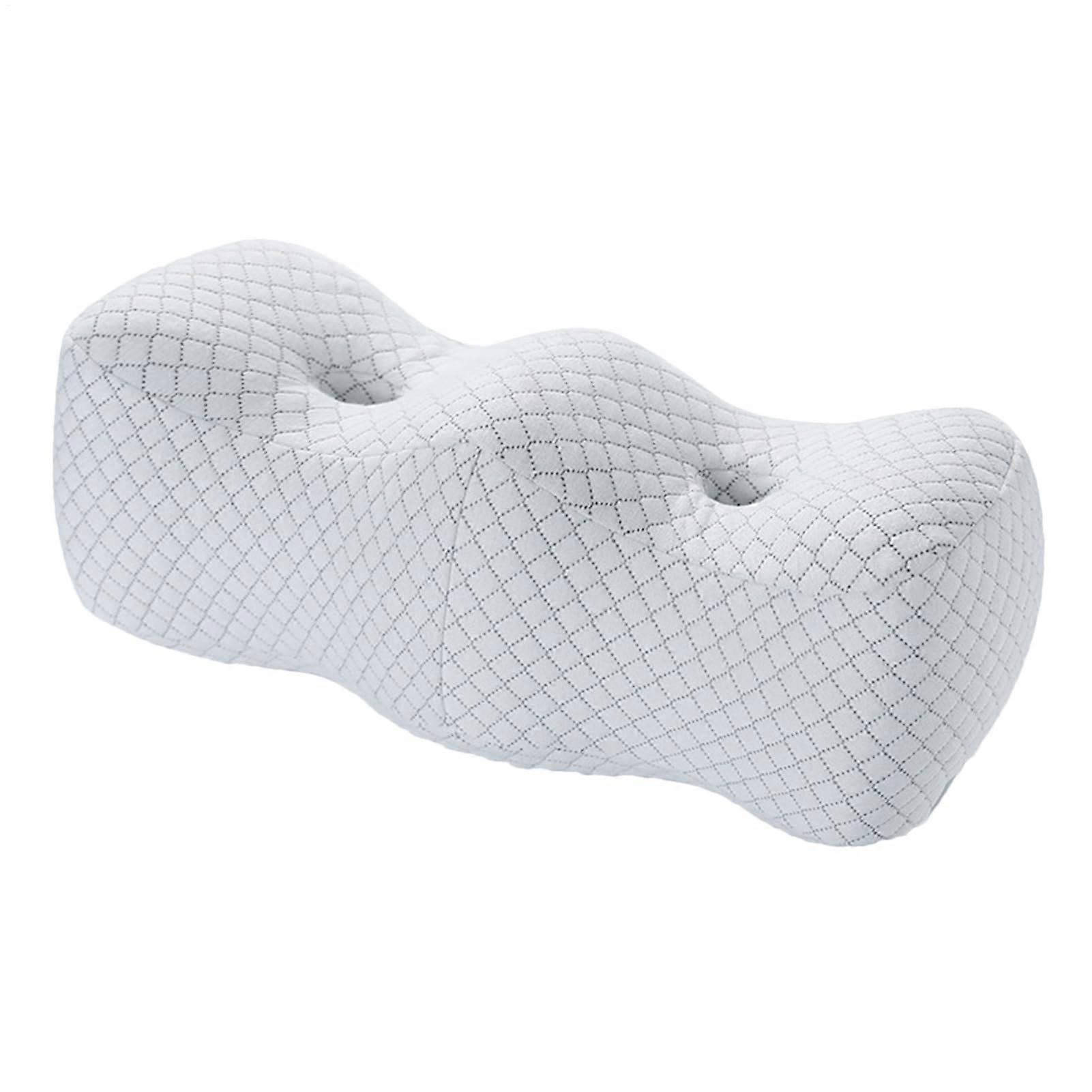 Sleeping Leg Pillow Memory Foam Hill Shape Wedge For Leg Elevation Contour Under Knee Pillow White
