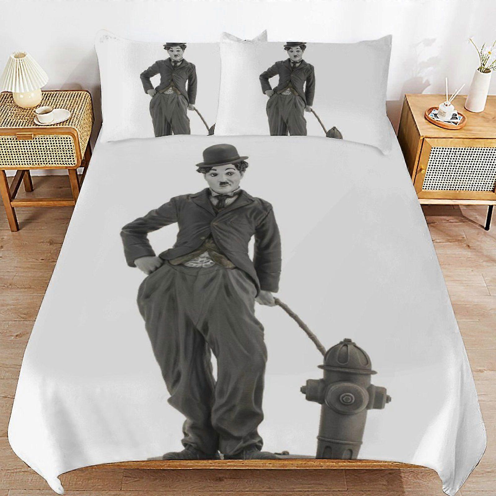 w297 Charlie Chaplin Cozy Feel Quality Structure Light Touch Breathable Handling Duvet Cover Sets Rest Pack m297