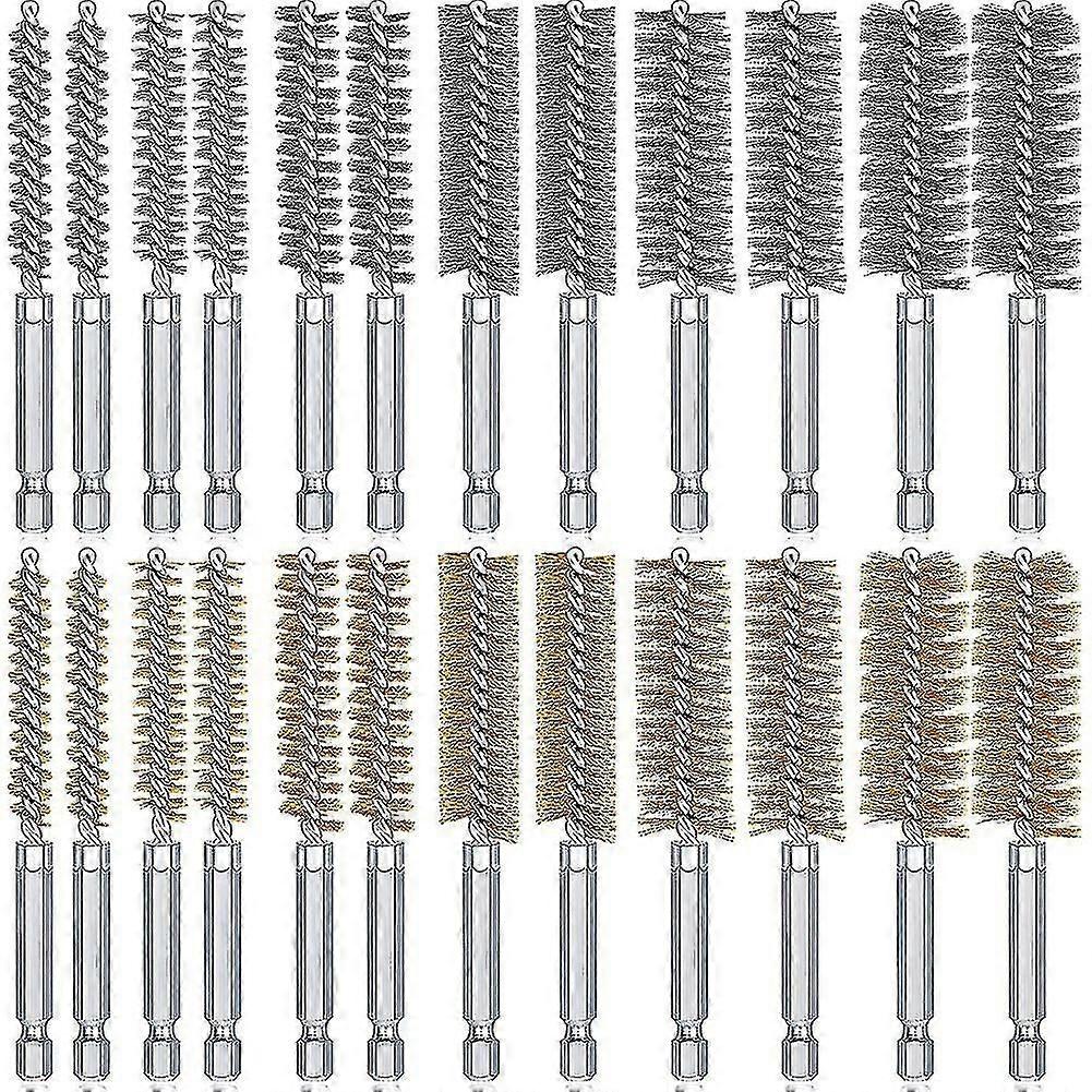 Βούρτσα τρυπών Χάλκινο σετ Χαλύβδινο σύρμα Βούρτσα τρυπών τρυπών Ανοξείδωτο ατσάλι καθαρισμού βούρτσα, κατάλληλο για Electr (μπέρδεμα)