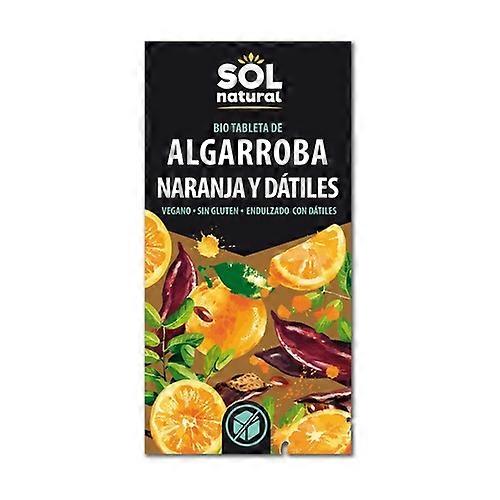 Organic carob bar with orange and dates 70 g