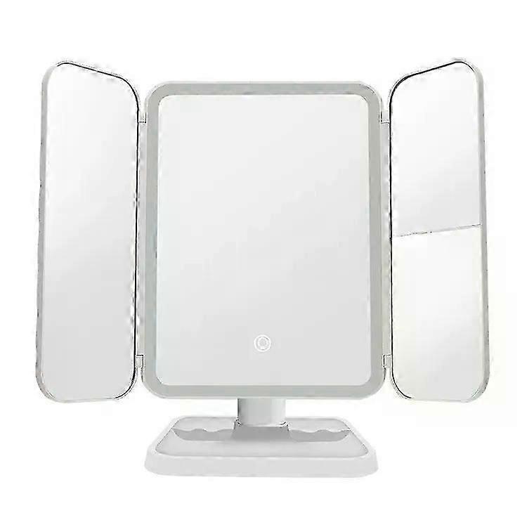 Trifold Makeup Mirror LED Lights Dorm Dressing Mirror Beauty Light up your fill light with Smart Complementary Makeup Mirror Tri