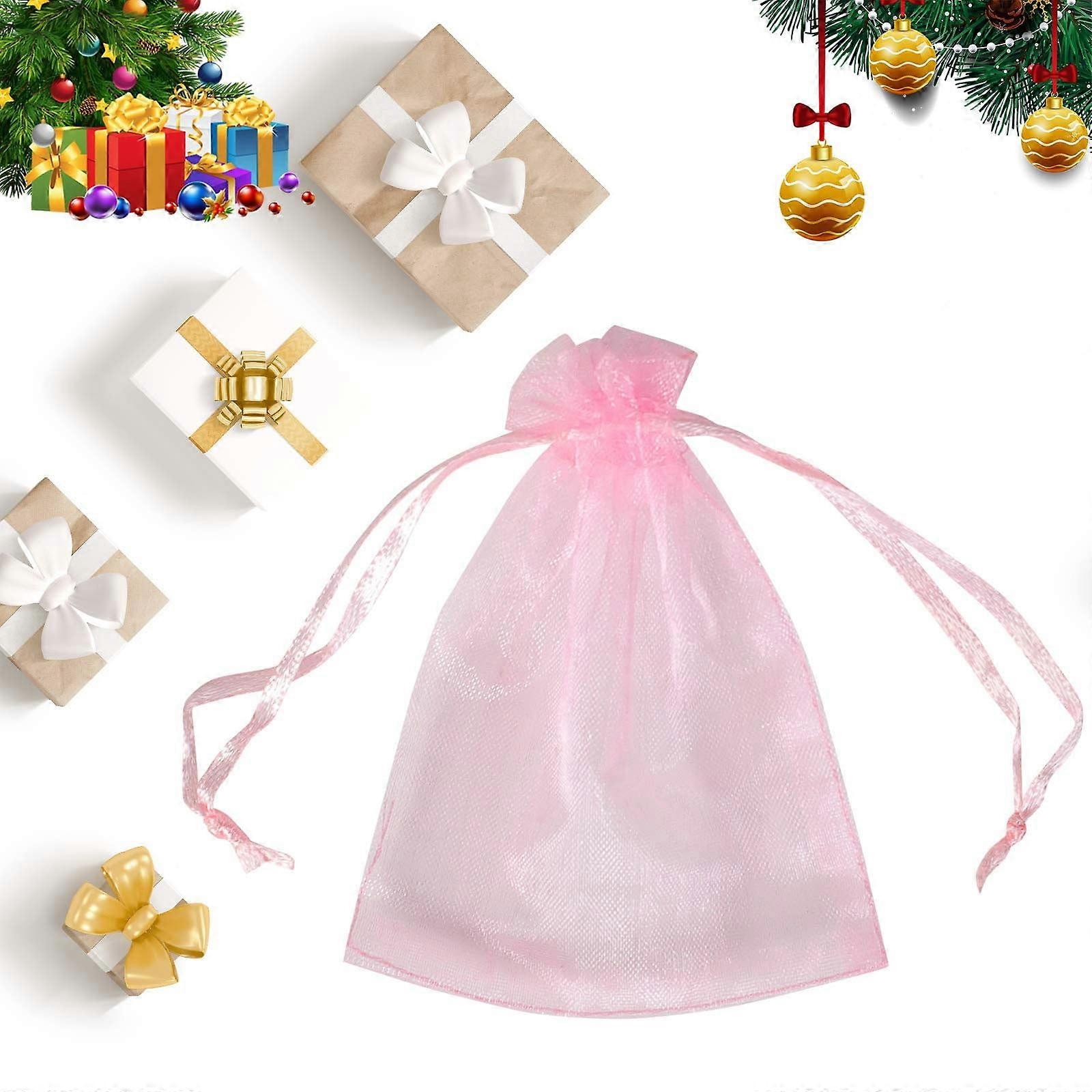 TOFOTL Solid Color Organza Drawstring Gift Bag 100PC 7x9cm,Enrich Tiny Home