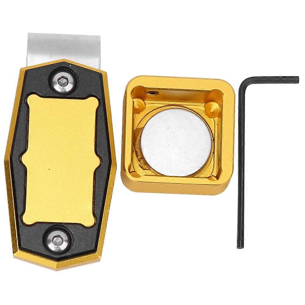 Mini Portable Magnetic Billiard Chalk Case Box with Fixed Clip Pool Snooker Sports Accessoriesgold