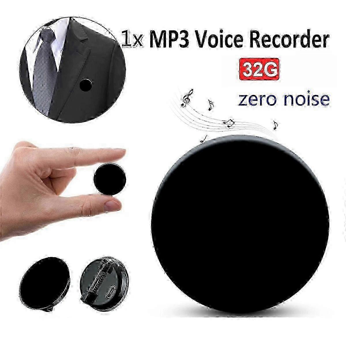 Digital Voice Recorder Mini Brooch Sound Recorder 32GB