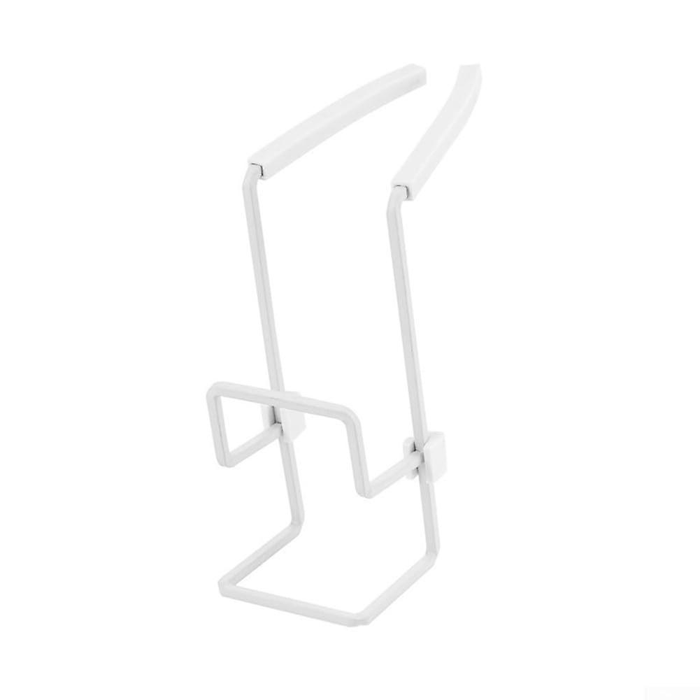 Functional Sink Sponge Holder for Kitchen and Bathroom, White Iron Art with Efficient Drainage and Modern Design