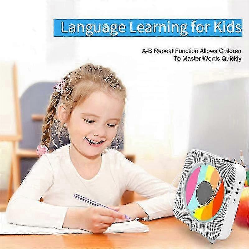 CD Player,Wall Mount CD Player Home Audio Music Players-EU Plug