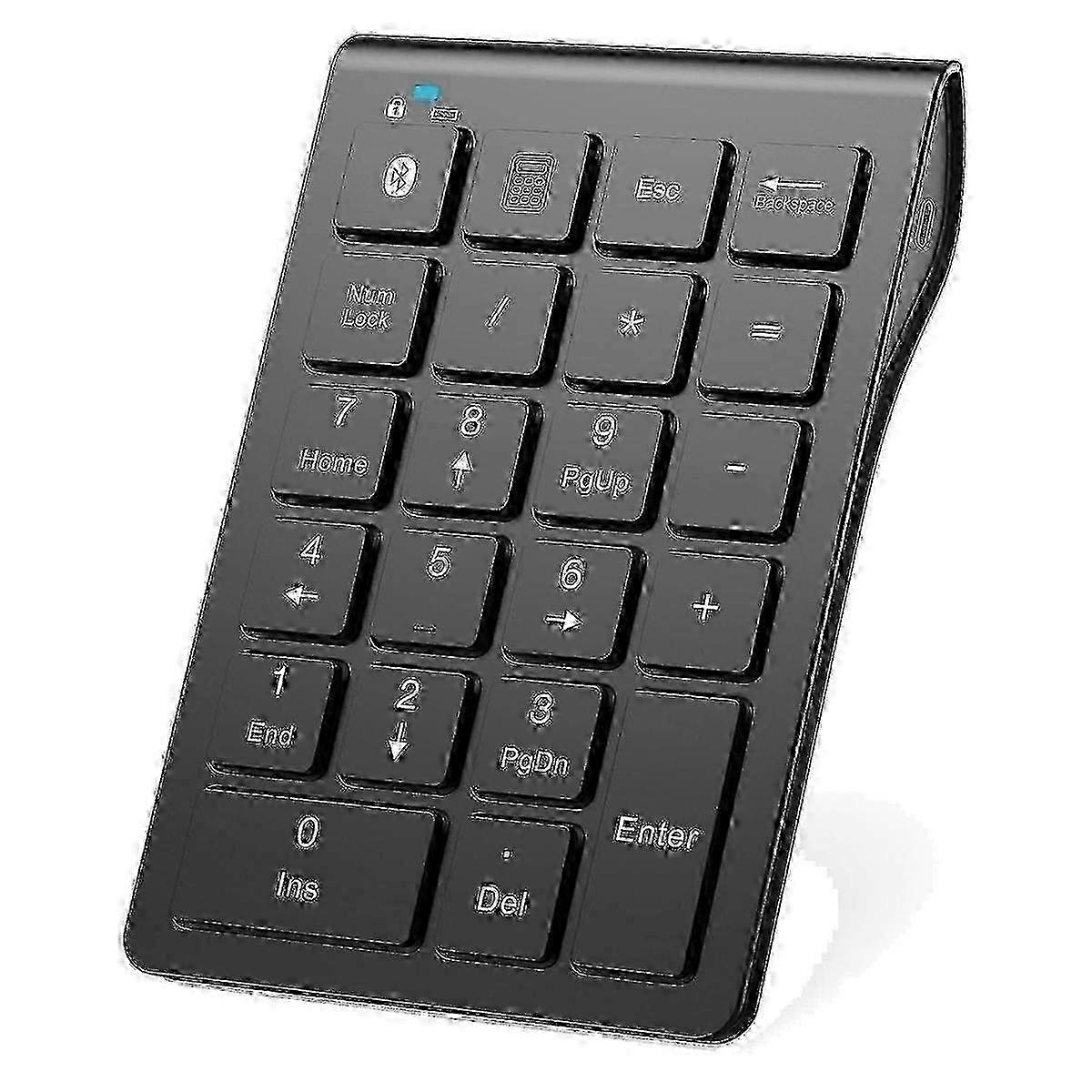 Wireless Bluetooth Number Keypad, 22-Keys Portable Slim Numeric Pad for Laptop Computer, PC, Deskto——Bestseller