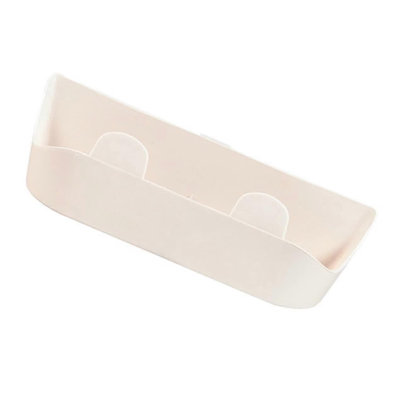 5pcs Wall Mounted Slipper Rack Space Saving Bathroom Storage Organizer Beige Plastic Self Adhesive