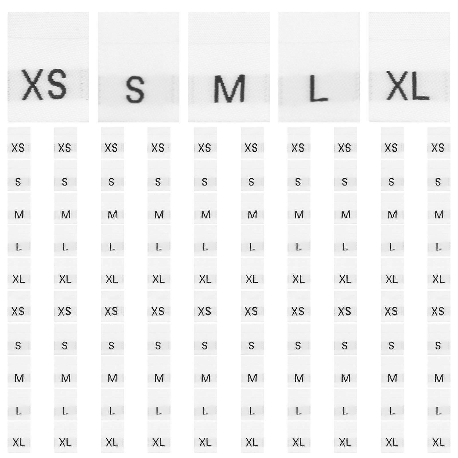 Etiquetas blancas para tallas de pantalones, 500 unidades
