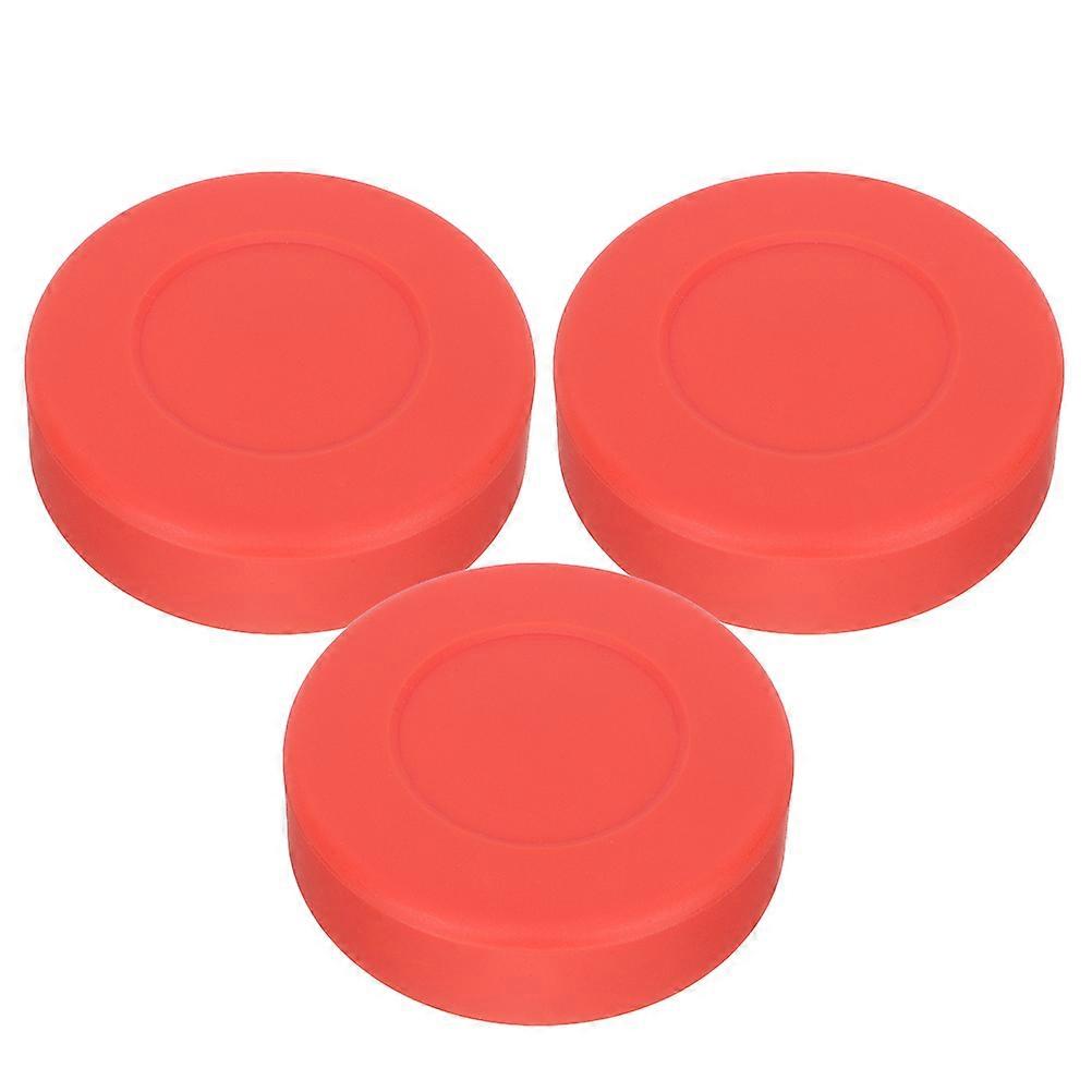 Reusable Mesh Bag Set 3Pcs Ice Hockey Pucks For Practicing Training Durable And Reliable Red