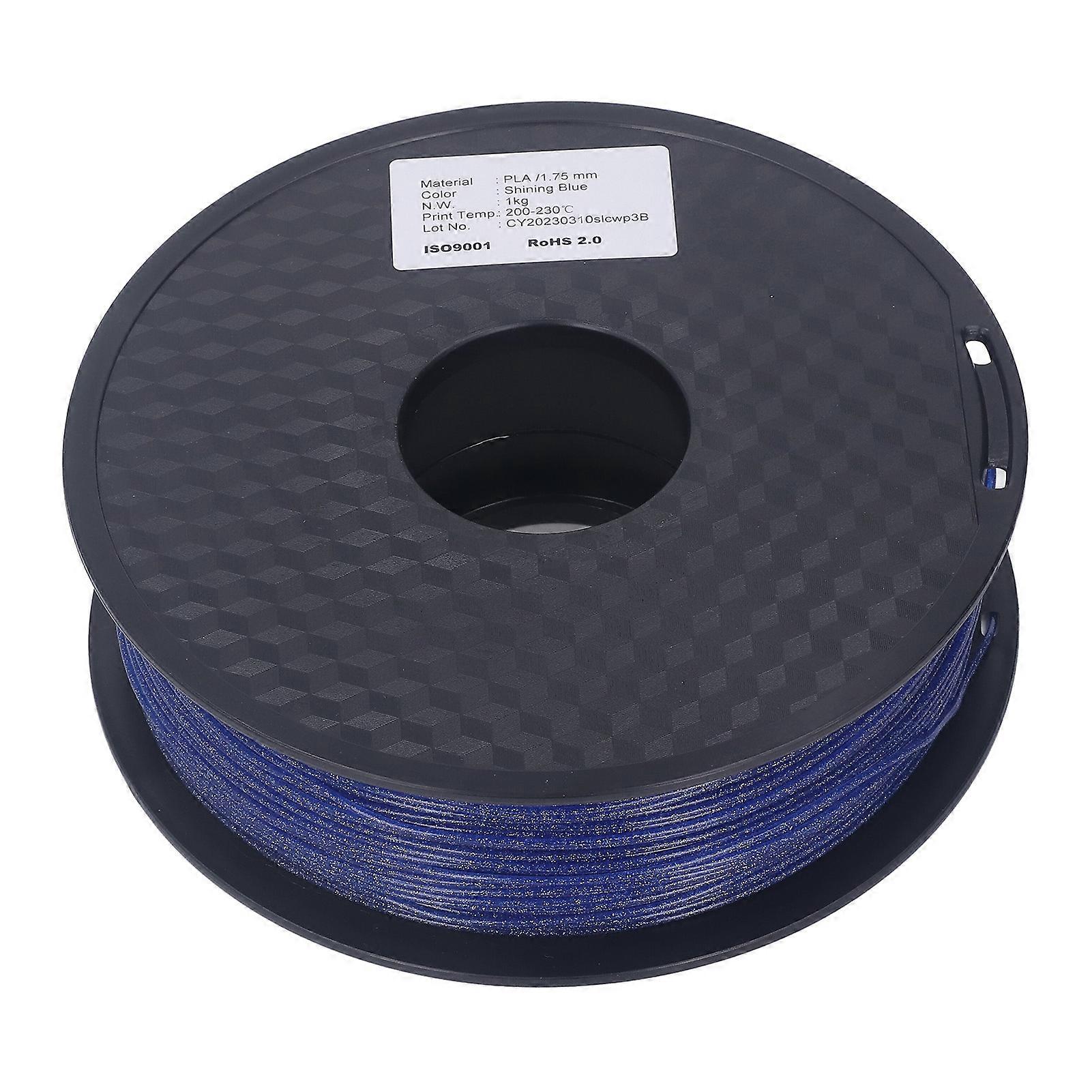 1.75mm Shiny Blue PLA Silk 3D Printer Filament - Strong & Smooth Consumables