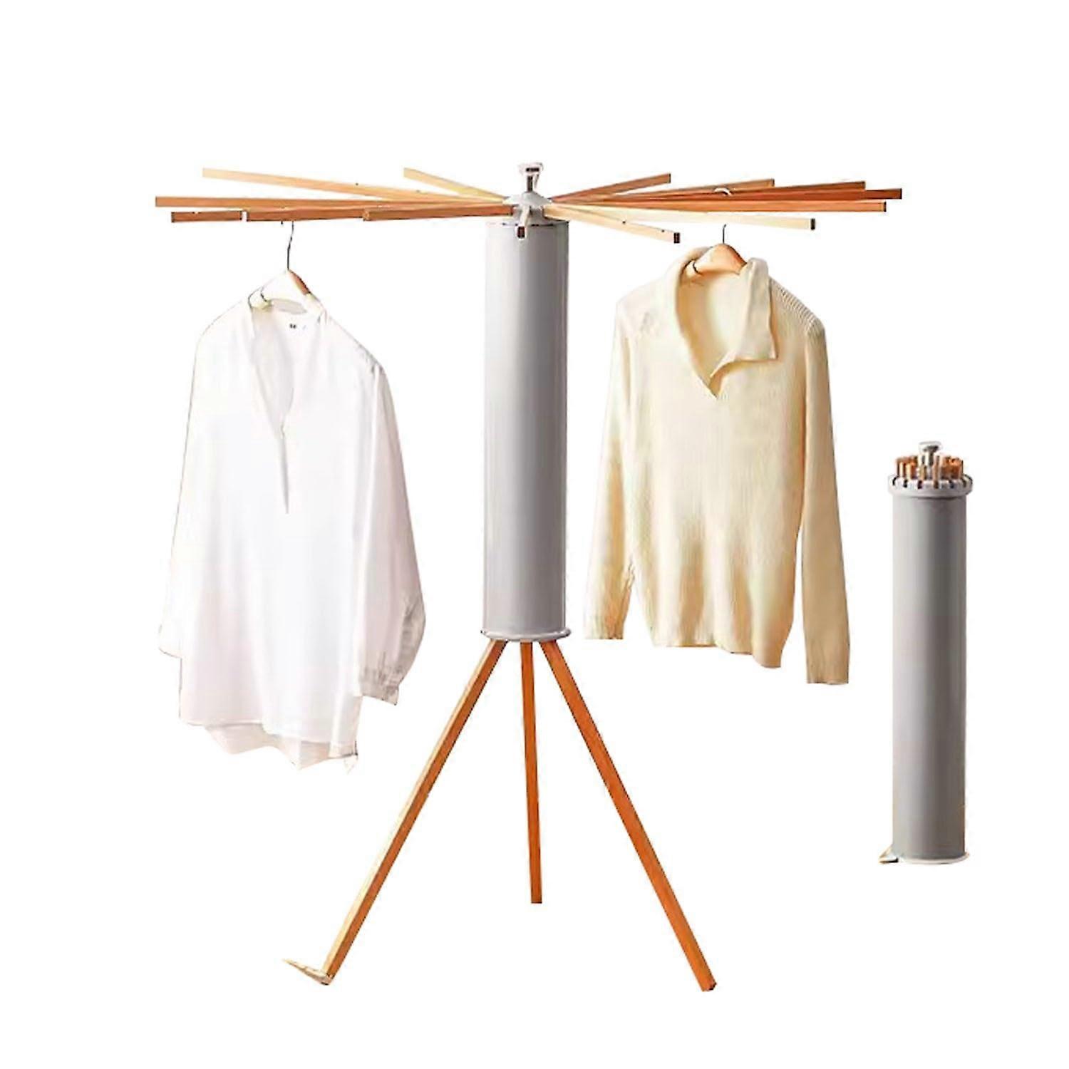 Clothes Drying Rack Foldable Tripod Stand SpaceSaving Design for Balcony and Indoor Use