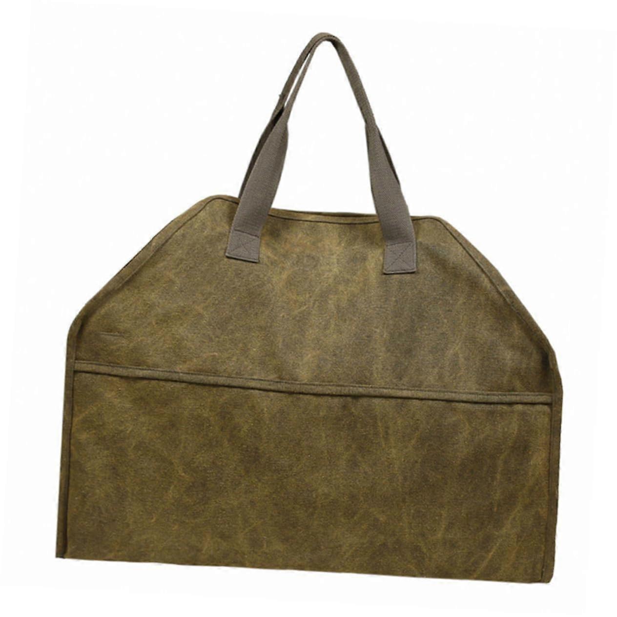 Canvas Firewood Carrier Bag with ScratchResistant Design for Camping and Home Wood Storage