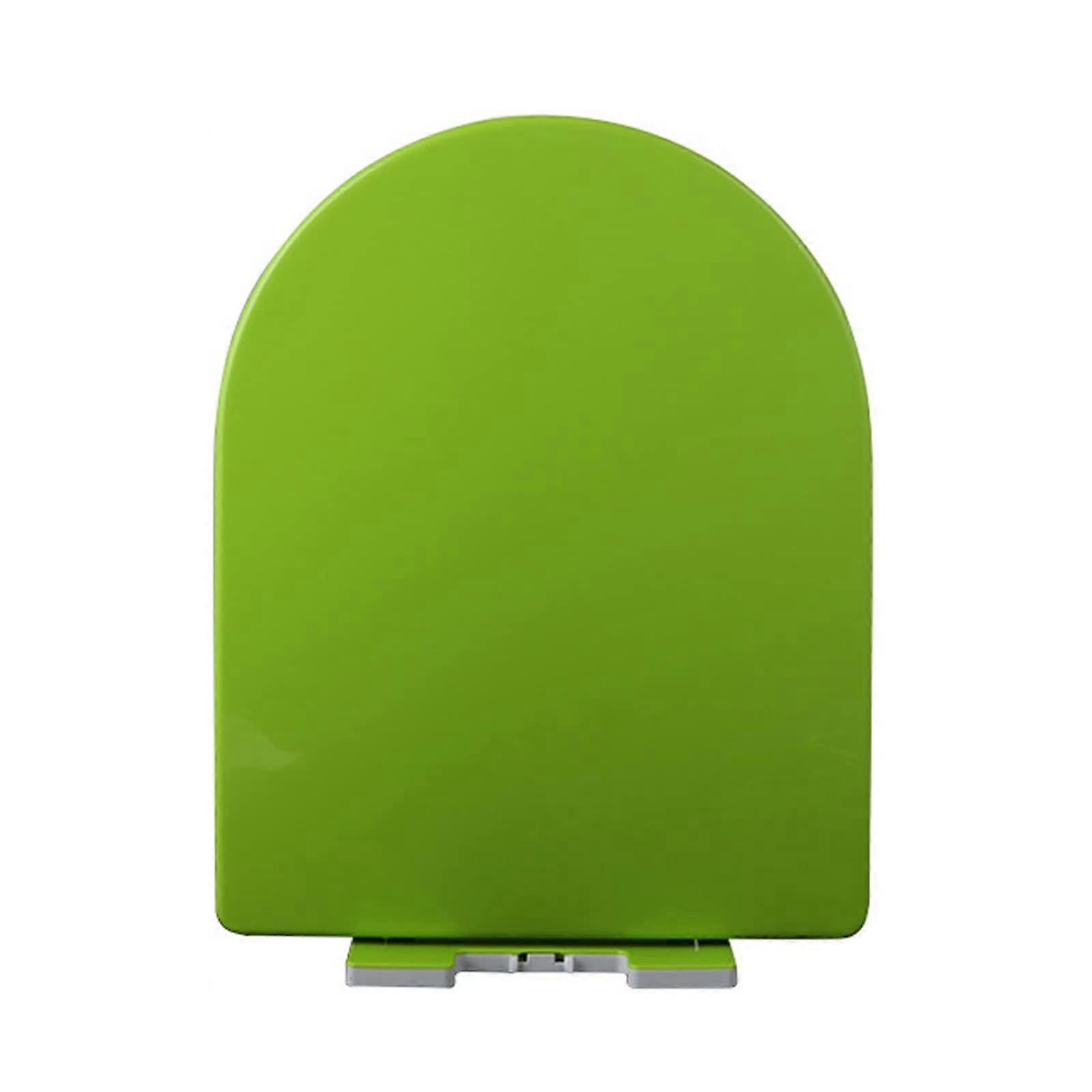 D Shape Soft Close Toilet Seat with Quick Release, Heavy Duty 150kg Capacity, Green 44.5x33.5cm