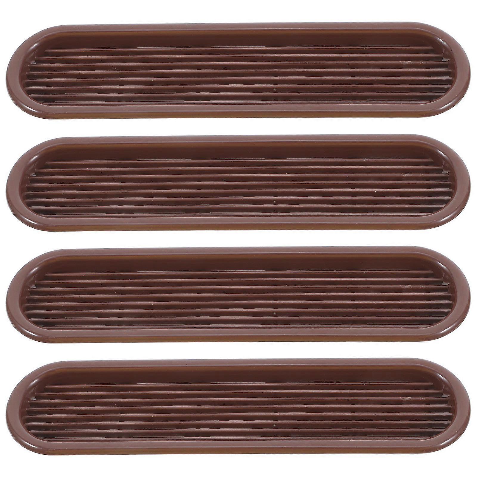 Light Brown Plastic Vent Covers for Home Easy Installation Durable Modern Design for Circulation 4pcs