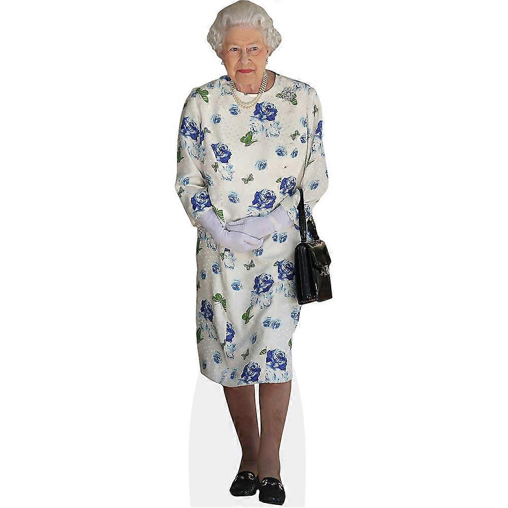 HRH The Queen (Flowers) Cardboard Cutout (lifesize OR mini size). Standee. Stand Up.