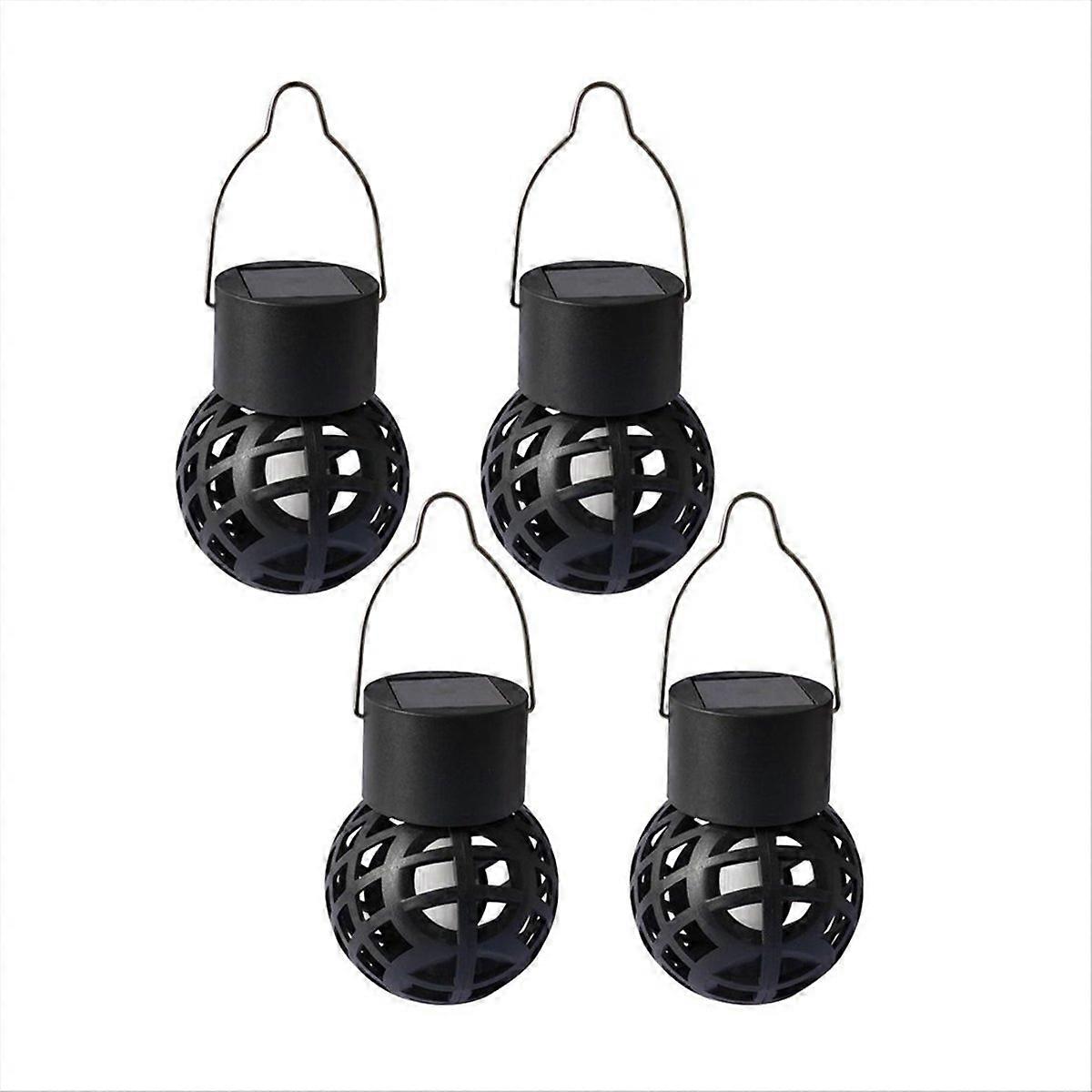 4PCS LED Outdoor Flame Effect Hanging Lantern Garden Decoration Lamp