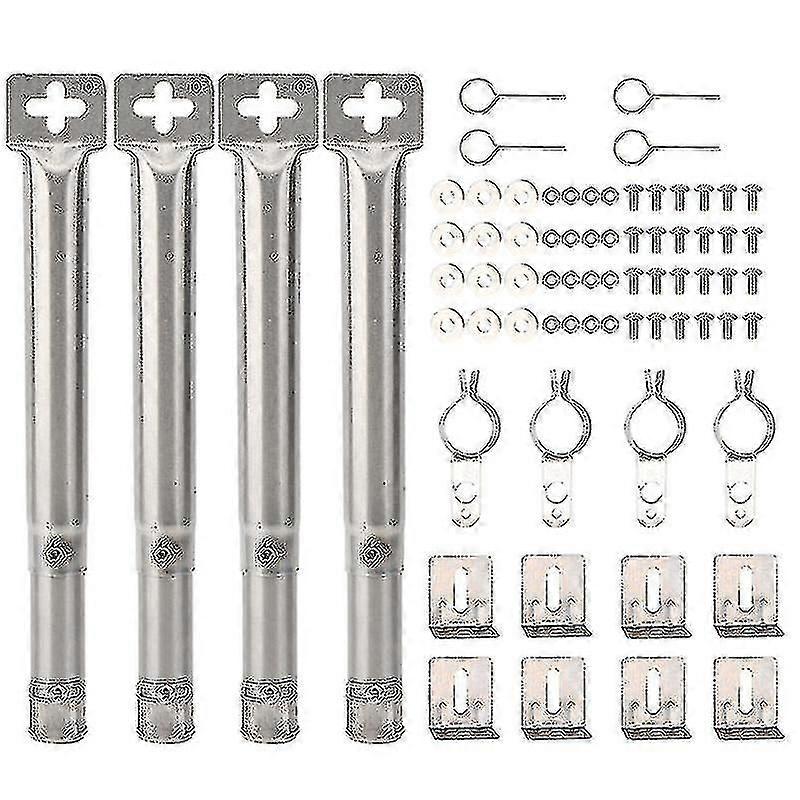 4pcs καθολικό διευθετήσιμο ανοξείδωτο χάλυβα Bbq ψησταριά αερίου αντικατάστασης ευθεία σωλήνα σωλήνα μπάρμπεκιου Acc -QH