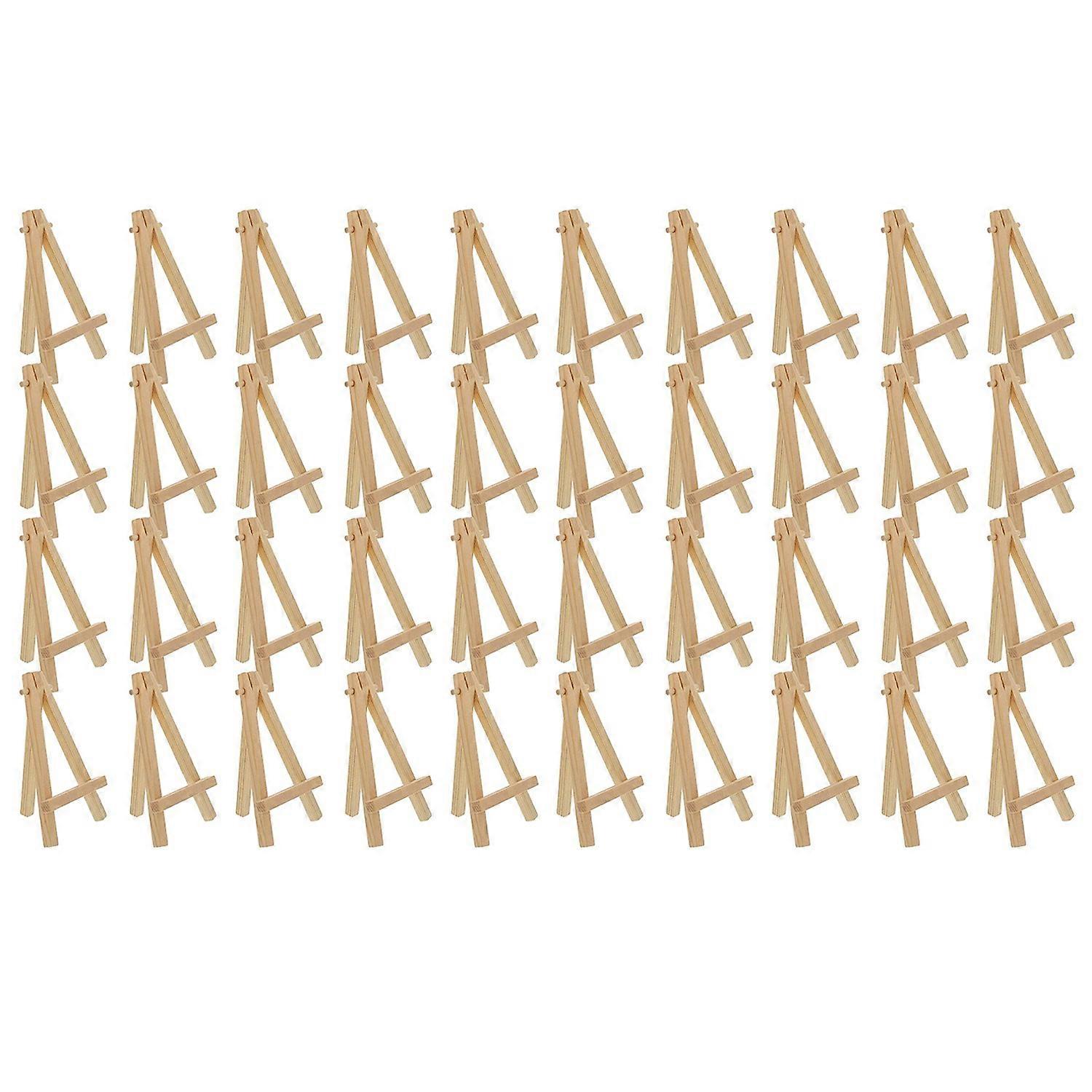 Mini Wood Display Easel, 40Pcs, Perfect for Displaying Small Canvases, Business Cards, Photos