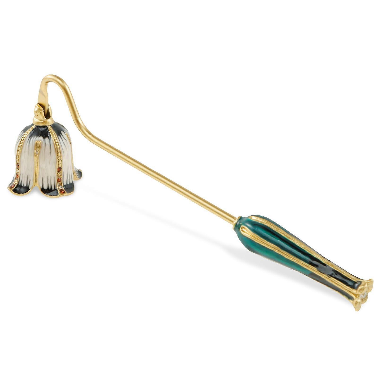 Retro Long Handle Flower Candle Snuffer for Safe Flame Extinguishing Metal Candle Extinguisher