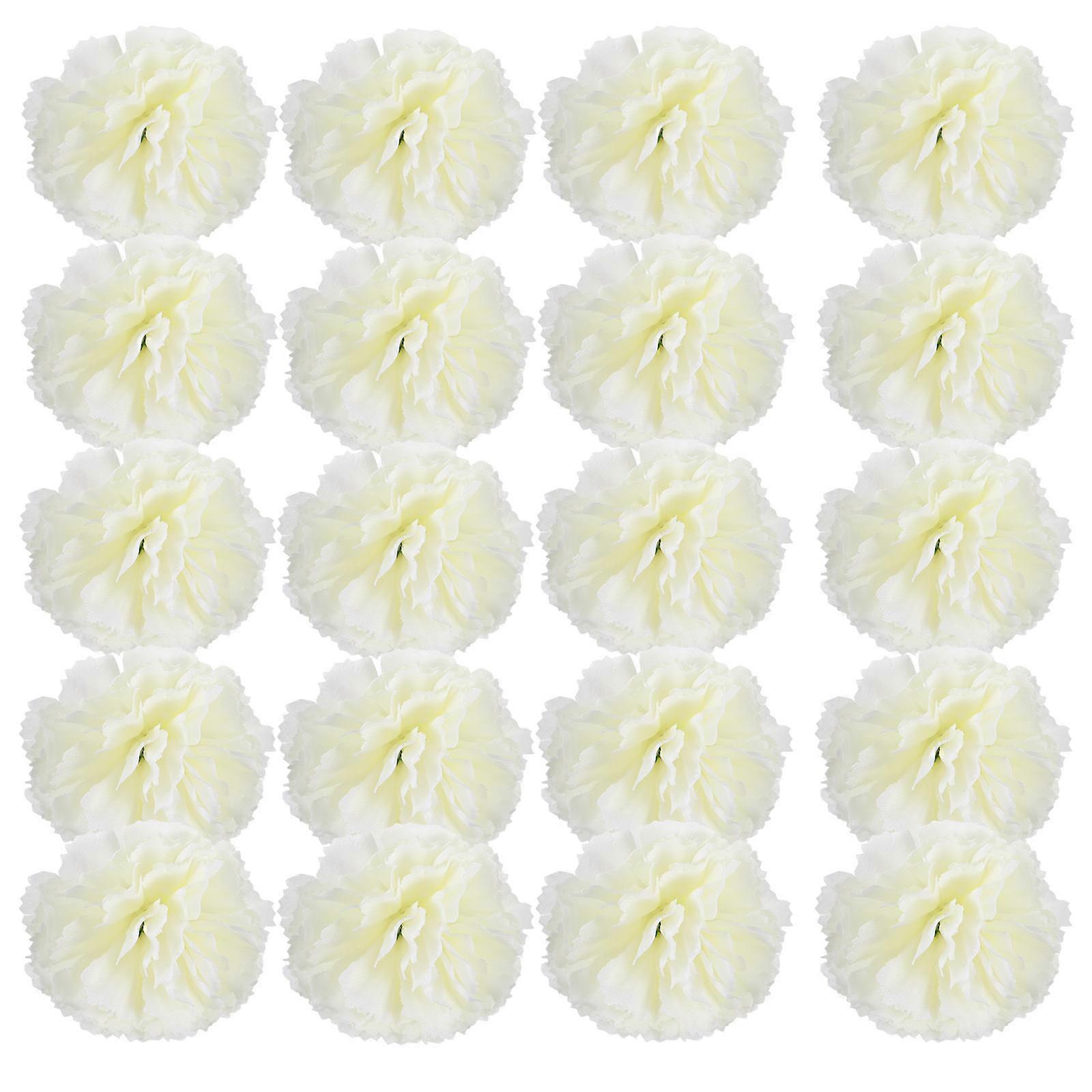 20pcs Simulate Carnation Wedding Scene Carnation Decor Romantic Flower Decor