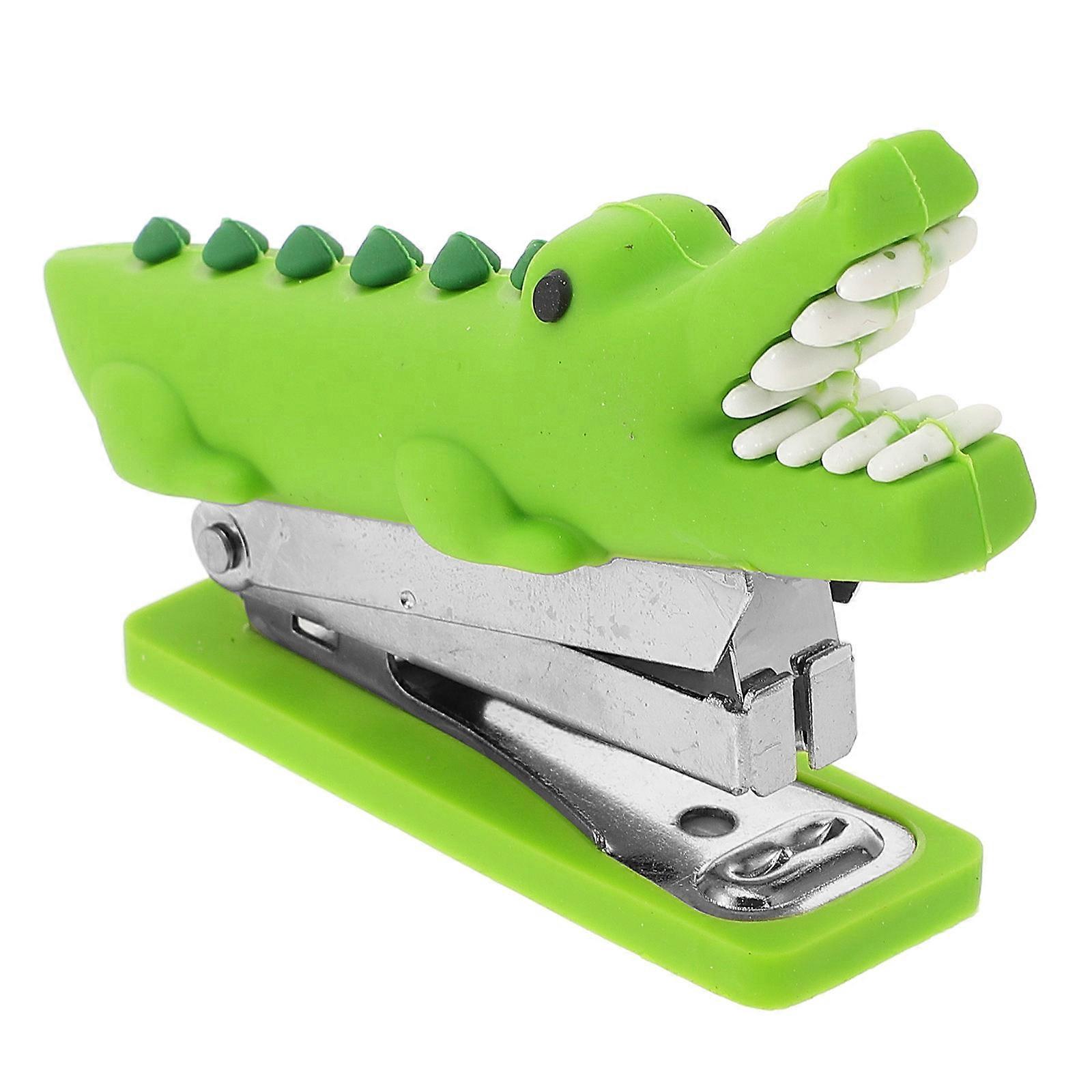 Cartoon Nietmachine Handheld Nietmachine Draagbare Hand Nietmachine Bureau Nietmachine Krokodil Handheld Nietmachine