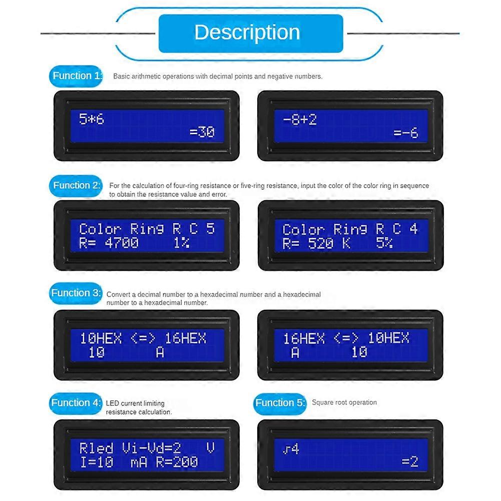 LCD1062 Display Screen Calculator DIY Electronic Kit 51 Microcontroller Training Experiment Production Kit Assembly