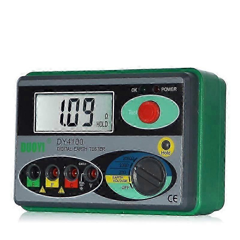 DY4100 Digital Multimeter Earth Resistance Tester Ground Resistance Range 0-2000 Ohm Grounding Testing Instrument