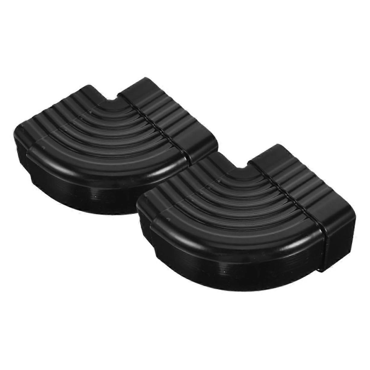 2pcs Aluminum Gutter Elbow 90° Downspout Connector for Improved Water Flow and Weather Resistance