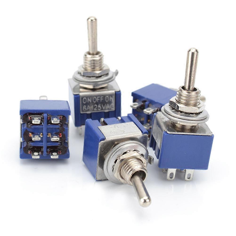 Blue Spdt Button Switch Toggle for Guitar Latching Toggle Switch 20Pcs