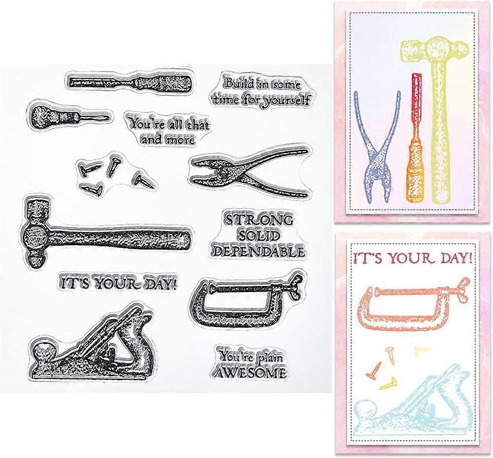 Clear Rubber Stamps Tool Silicone Stamp Seal Transparent Silicone Stamps for Journaling Card Making DIY Scrapbooking Handmade Photo Album Notebook Dec