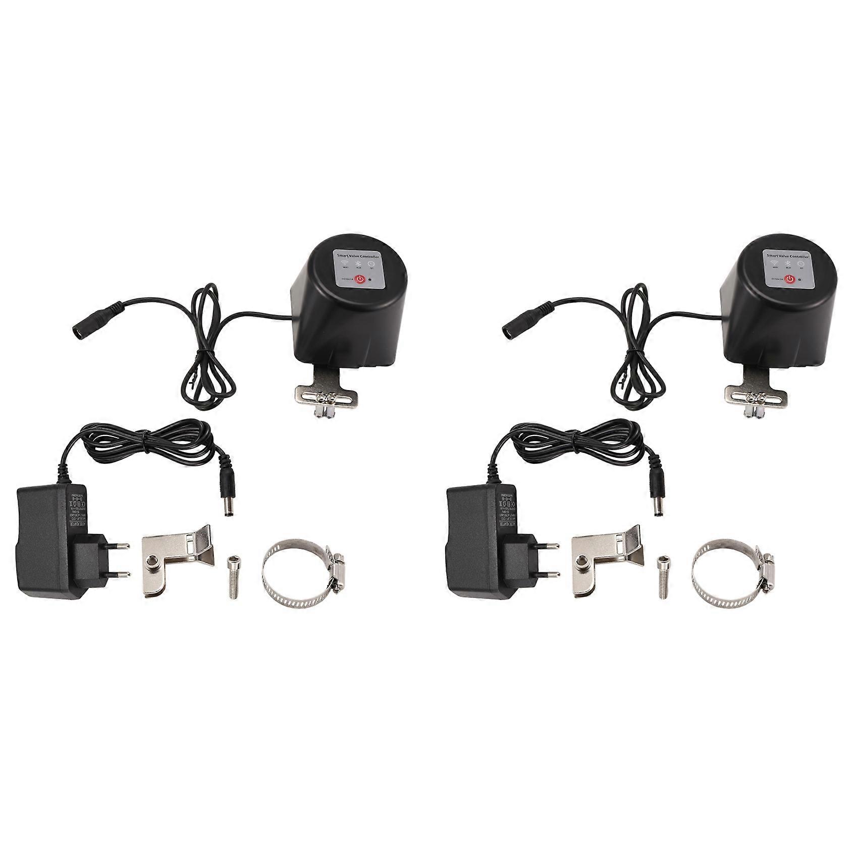 2X Tuya WIFI Smart Gas Valve Garden Water Shut Off Timer Irrigation Controller with Alexa Google SmartLife EU Plug