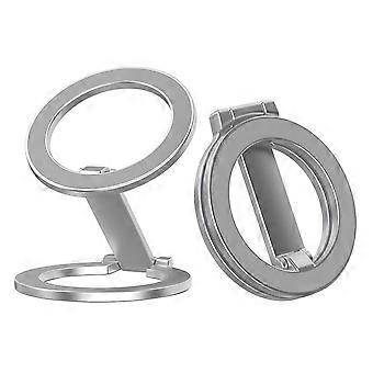 Compatible with MagSafe Alloy Folding Phone Holder Magnetic Car Desktop Phone Bracket With Iron Pad