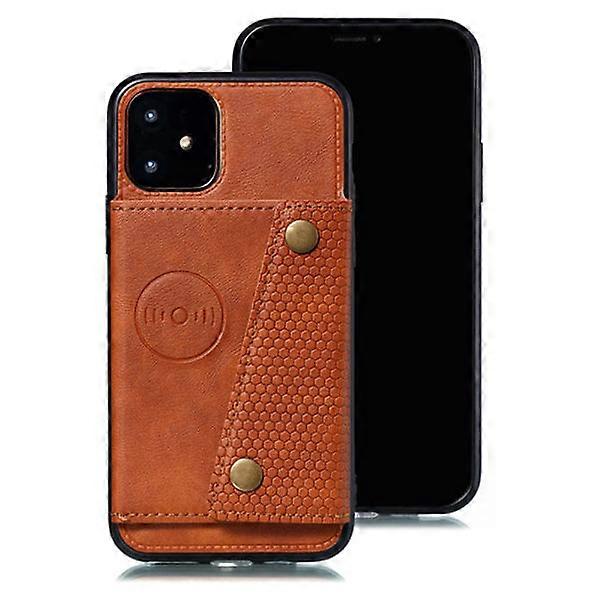 Professional Case with Card Holder - compatible with iPhone 11 Light Brown