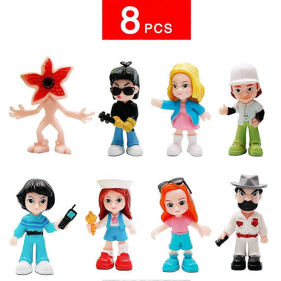 8 pi��ces figurine TV ��tranger TV joue figurine jouet Will Byers onze poup��es figurine gateau recueillir d��coration cadeau
