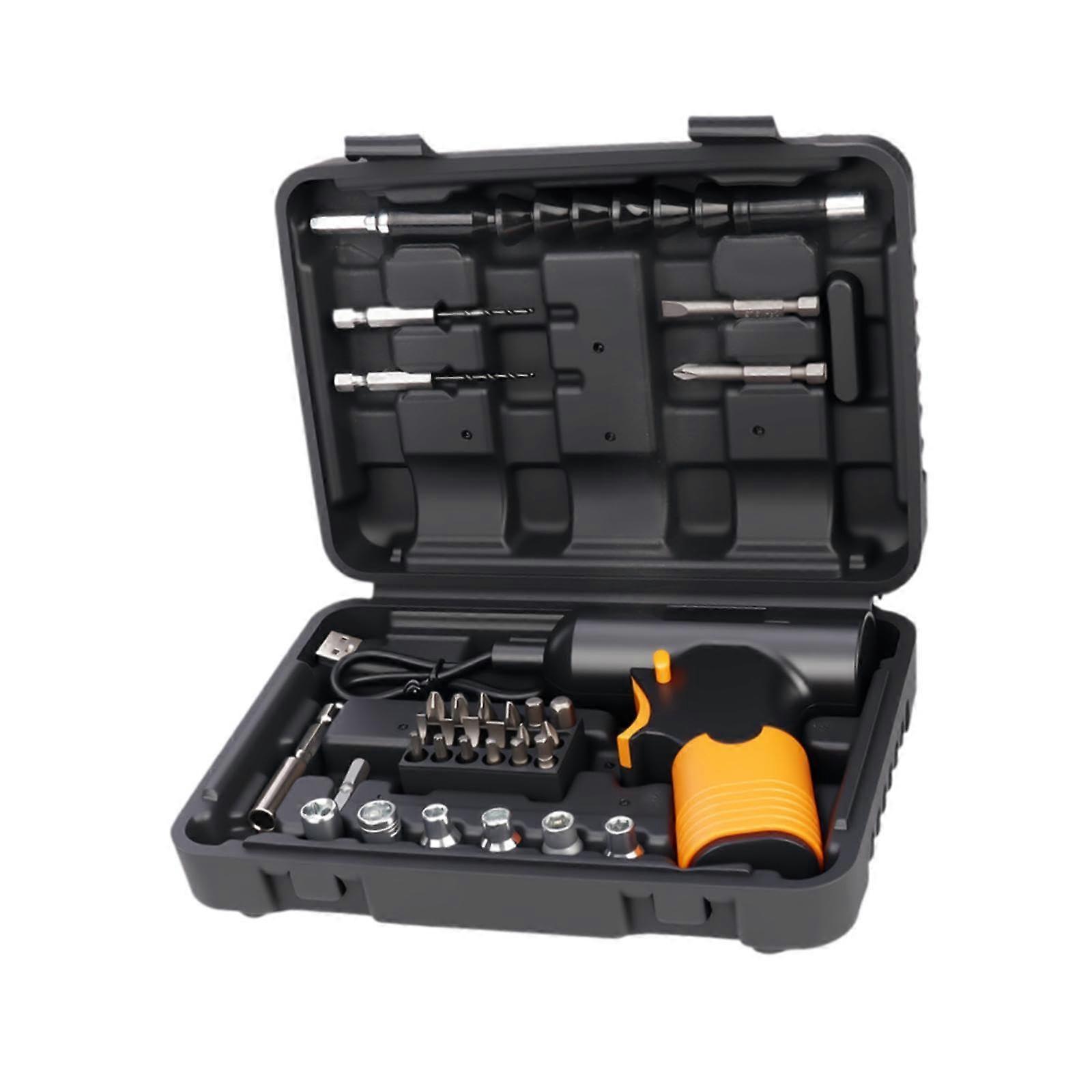 Cordless Electric Screwdriver Set with Durable Metal Build for Home and DIY Furniture Assembly