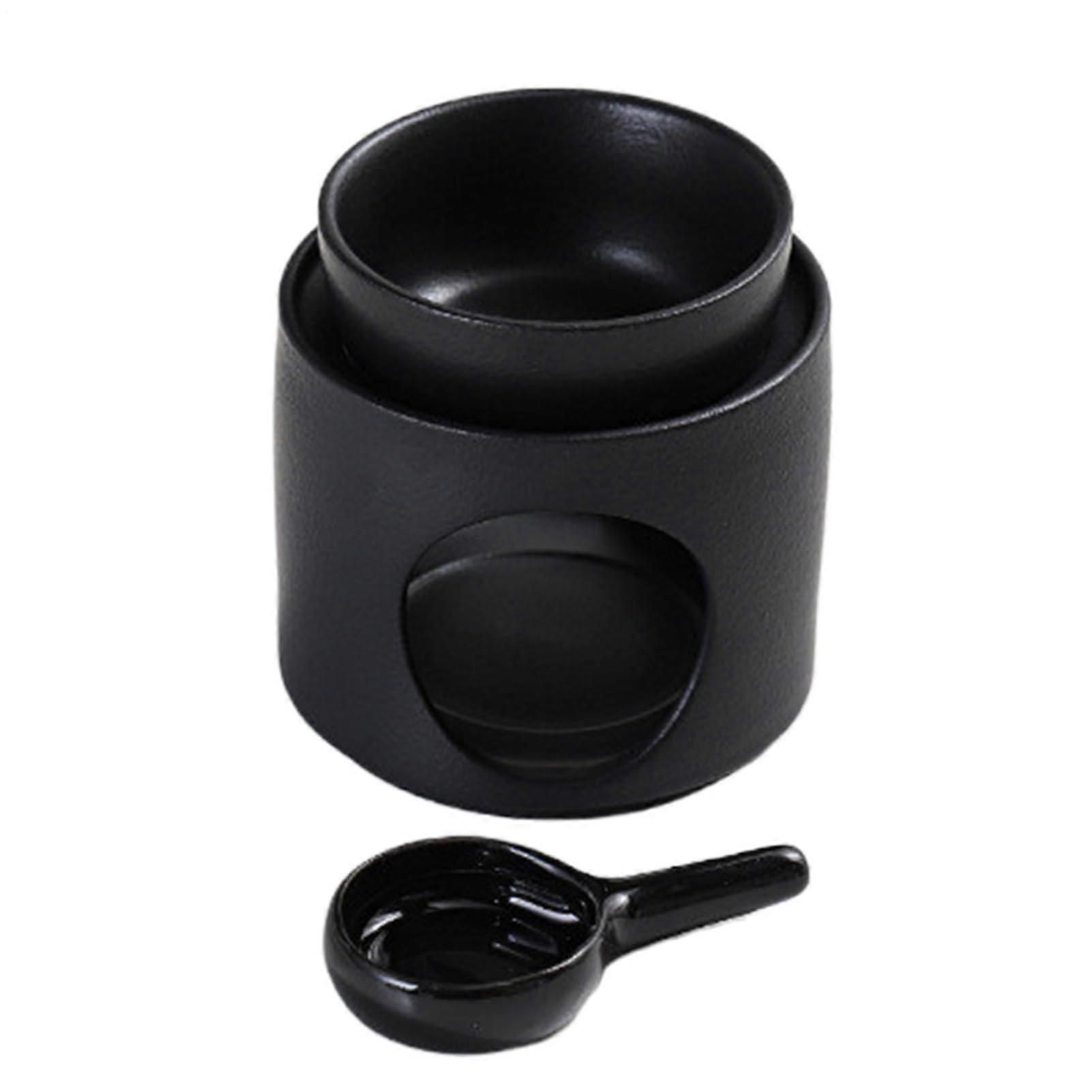 Ceramic Oil Burner and Tealight Holder for Wax Melts and Essential Oils with HeatResistant Base