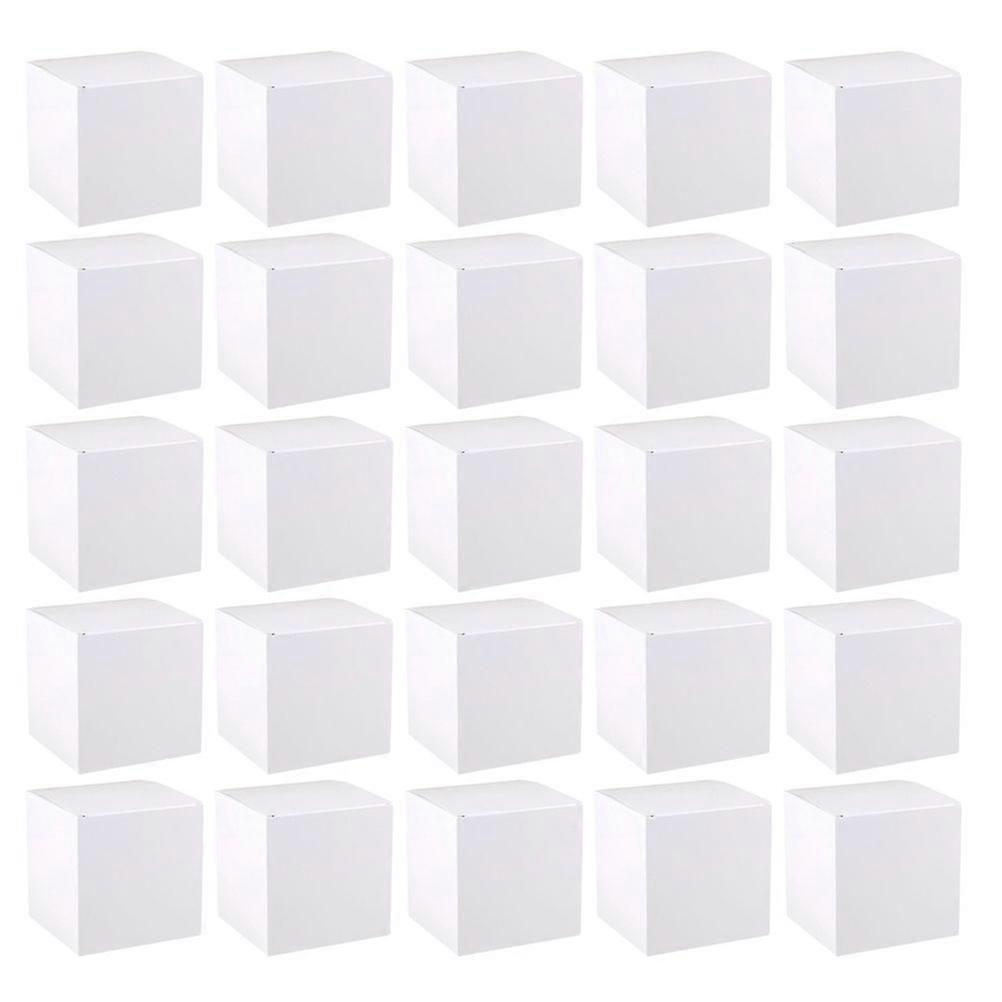 30pcs White Gift Boxes Square Packaging Box Foldable Gift Case Paper Storage Box Container for Craft (10x10x10cm)