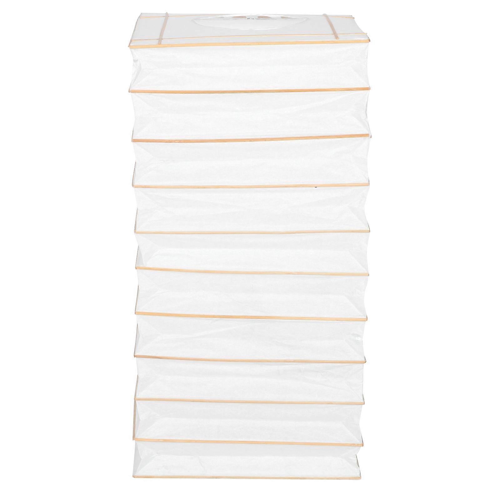 Rectangular Paper Lampshade Paper Lamp Shade Replacement 2Pcs for Home