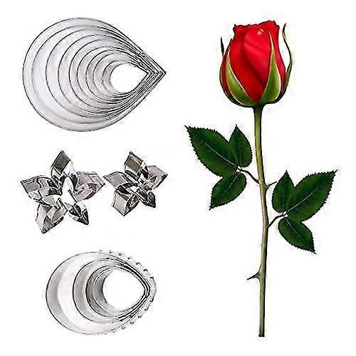 Gumpaste blomst mold sett med 18pcs